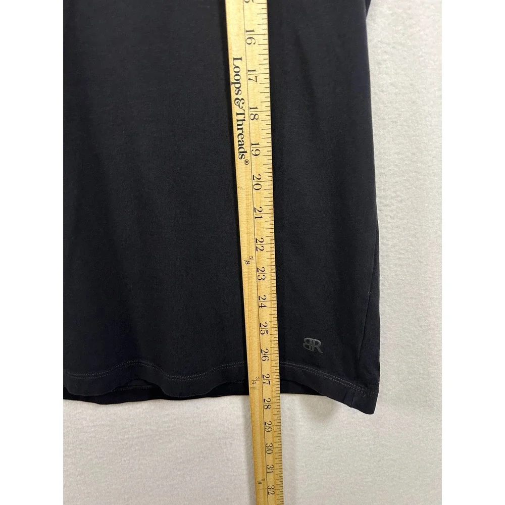 Minimalist Banana Republic Mens Large Black Essential V-Neck Stretch Tee Shirt